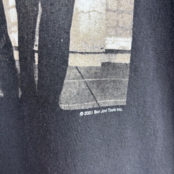 Vintage Single Stitch Bon Jovi Tour Shirt M One Wild Night 100% Cotton 2001 - Picture 3 of 11